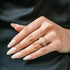 Oversize Pear Silicone Ring with Metal Frame & Stones by Rinfit